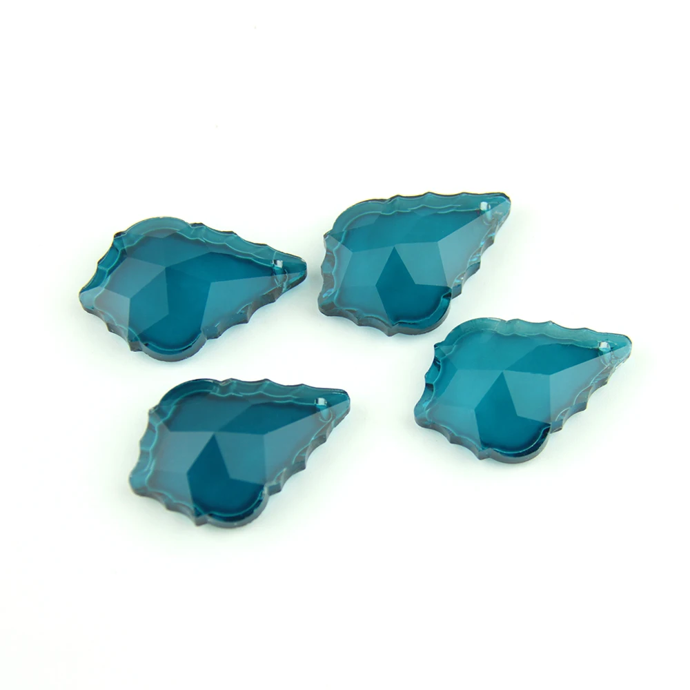 

Zircon Blue 38mm/50mm/63mm/76mm Maple Leaf K9 Quality Crystal Plated Prism Ornament Glass Lighting Pendants