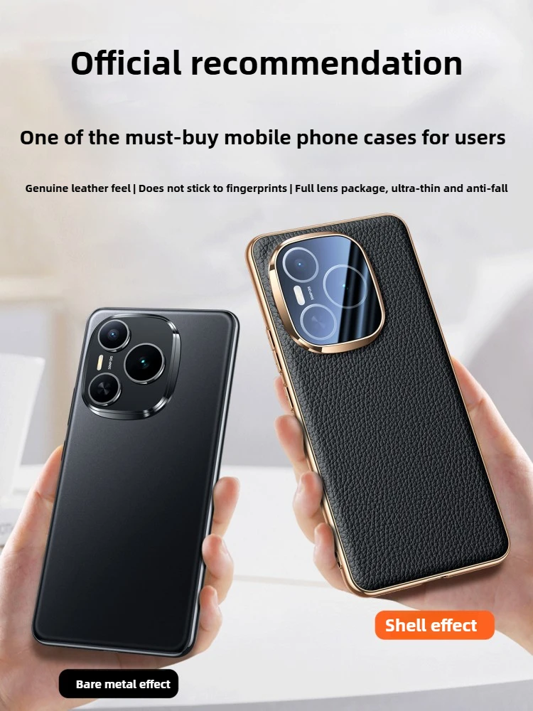 

Genuine Leather for Honor Power Case Lens All-inclusive Ultra-thin anti-drop lychee pattern cowhide Case for Honor Power