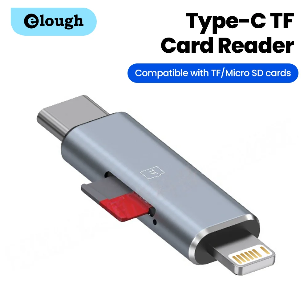 

3 in1 Multifunction TYPE C Lighting Card Reader External Storage Black Stretch for Memory Stick USB 2.0 Mini TF Card Reader