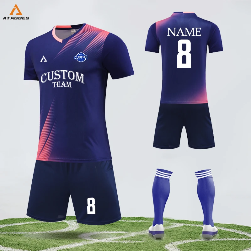 

Wholesale Original Custom Football Clothes Shirt Breathable Design Your Own Football Kit Soccer Jersey Men Football Set 6009