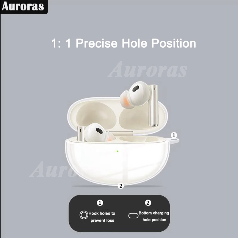 Auroras Headphone Case For Realme Buds Air 5 Pro Transparent Silicone Washable Dustproof Protective Sleeve For Realme Buds Air3