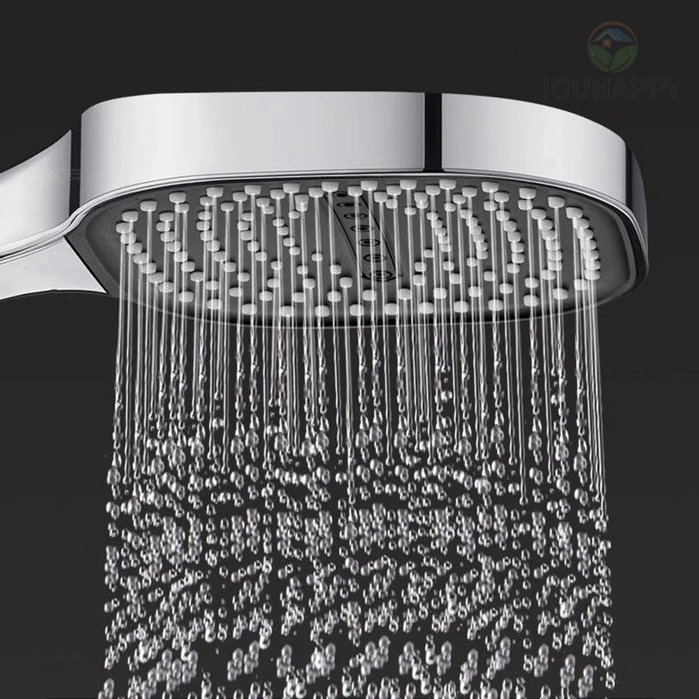 130MM Big Panel 3 Modes Shower Head With Filter Adjustable Nozzle  Rainfall Massage Spray Faucet Tab Bathroom Accessories