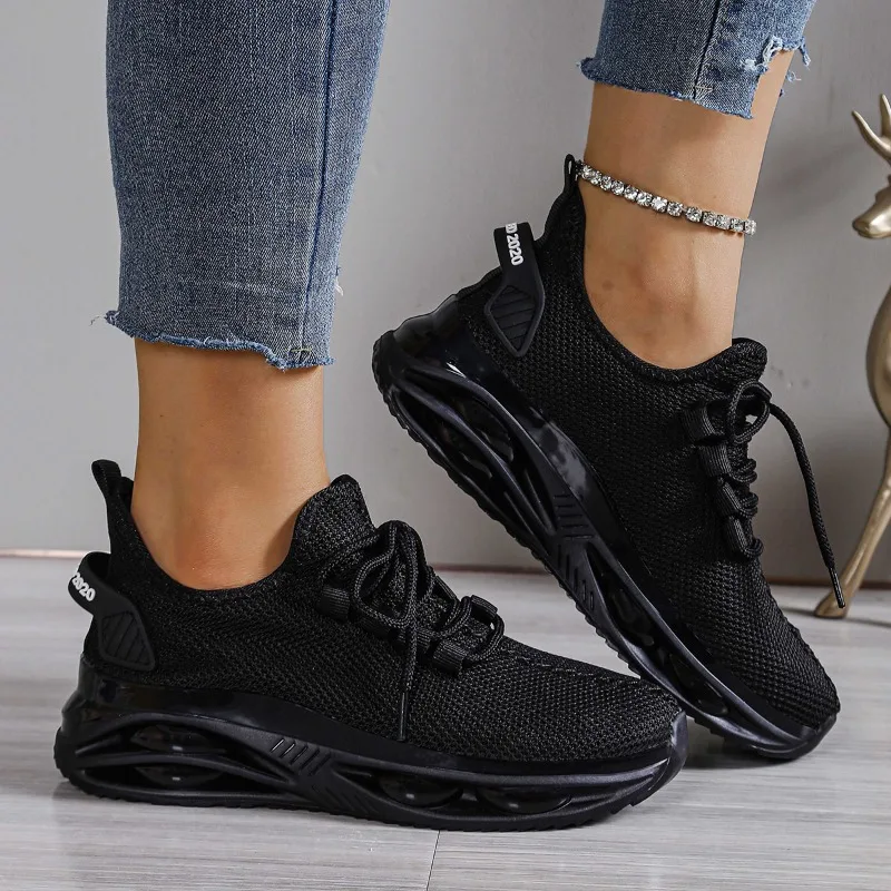 Running Shoes Women Comfortable Thick-soled Breathable Anti-slip Casual Men Shoes Lightweight Soft Lace-up Sports Shoes Men