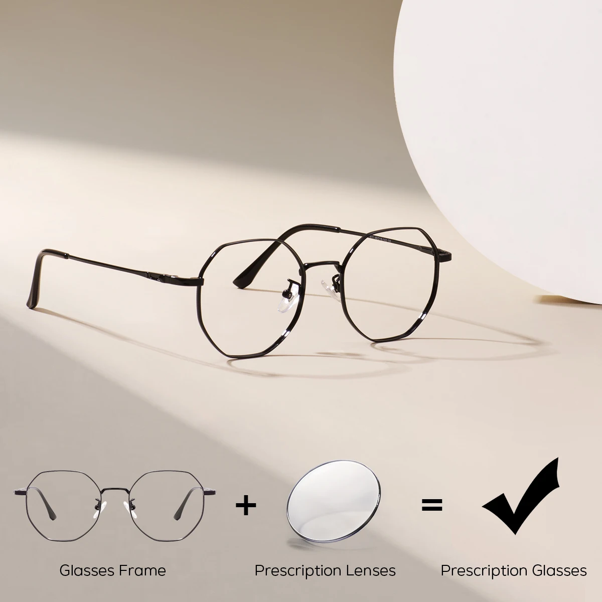 

New Women Metal Geometric Prescription Glasses Retro Round Multifocal Optical Eyeglass Computer Reading Glasses Anti Blue Light