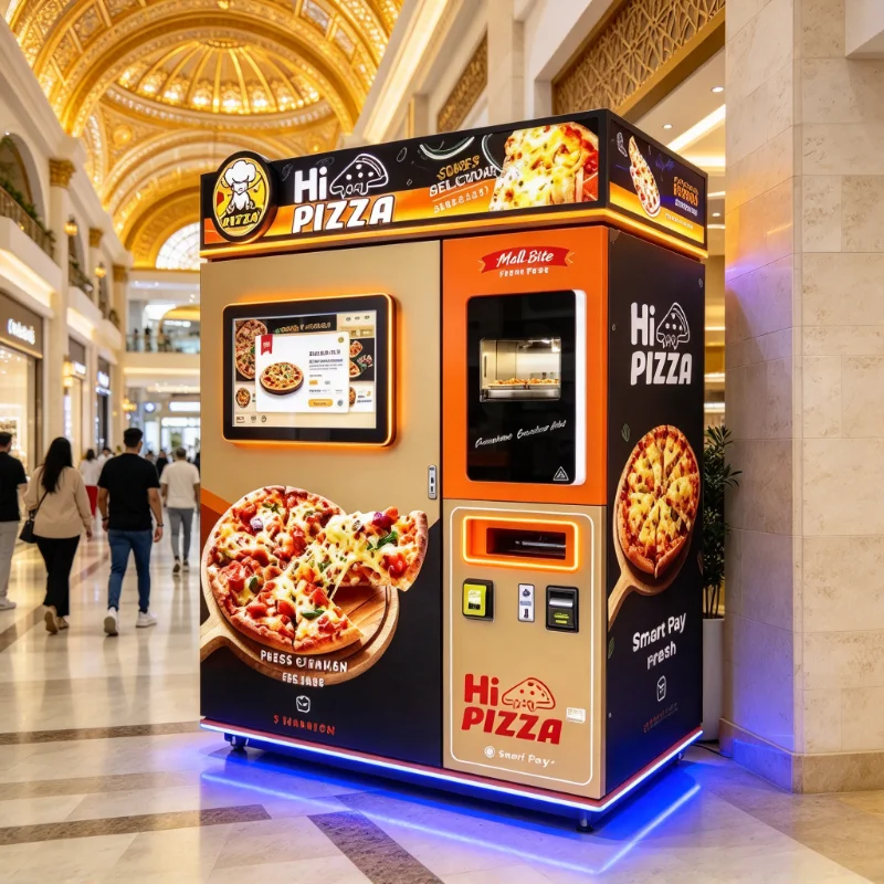 Coin Operated Pizza Vending Machine Smart Parcel Delivery Fully Automatic Self Service Vendor Supplier Customized