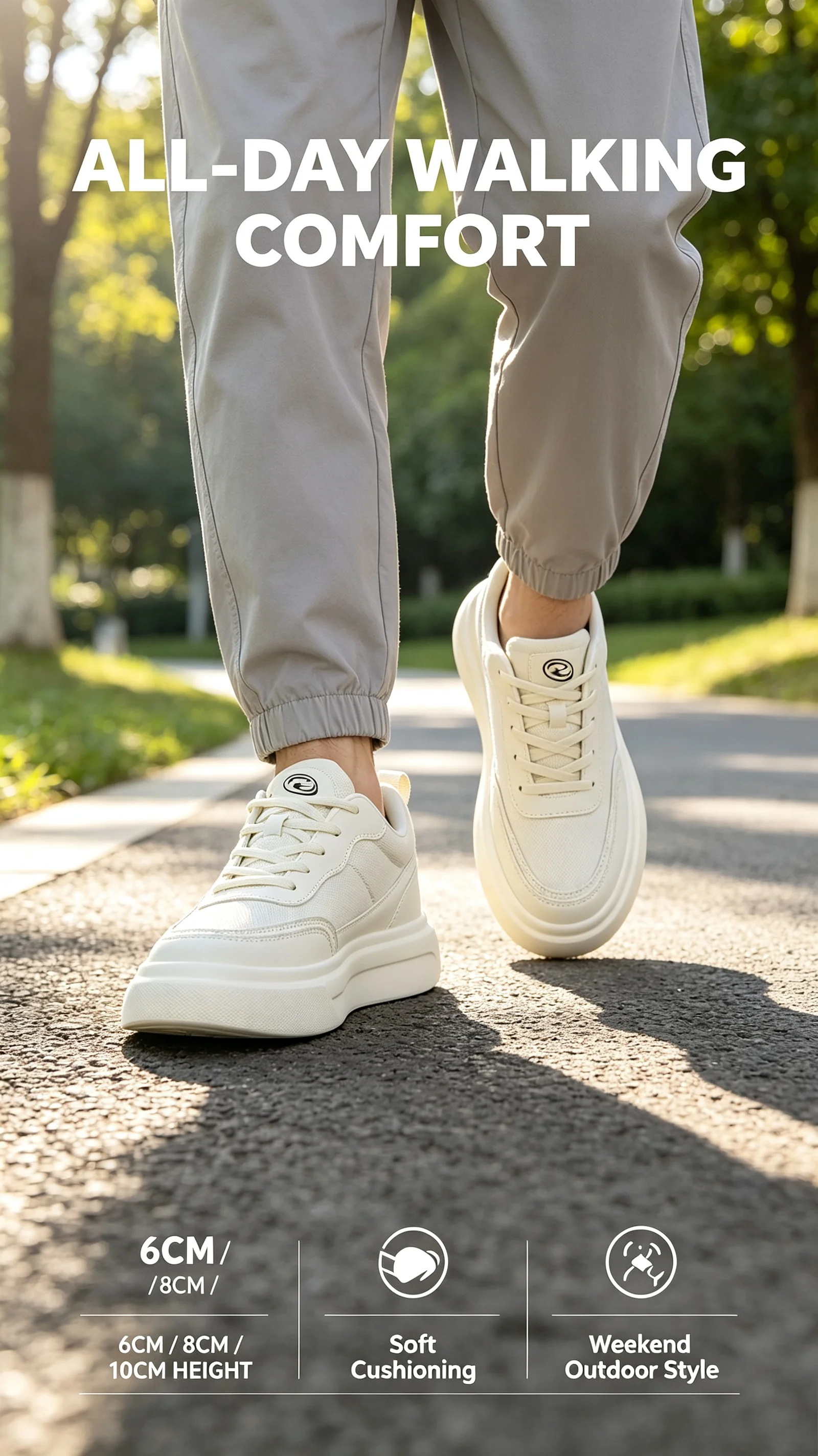 6-10CM Unsichtbare Höhenverlängerung Herren Plateau-Sneaker Schwarz Atmungsaktive Schnürschuhe Casual Höhenerhöhende Skate-Schuhe Alltagsschuhe zum Spazierengehen – Detail 16