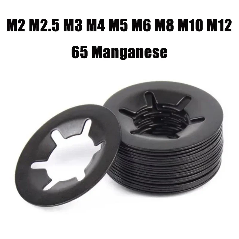 M2 M2.5 M3 M4 M5 M6 M8 M10 M12 External Circlip Self-Locking Push on Fixes Clip Washer Bearing Retaining Rings 50-200pcs