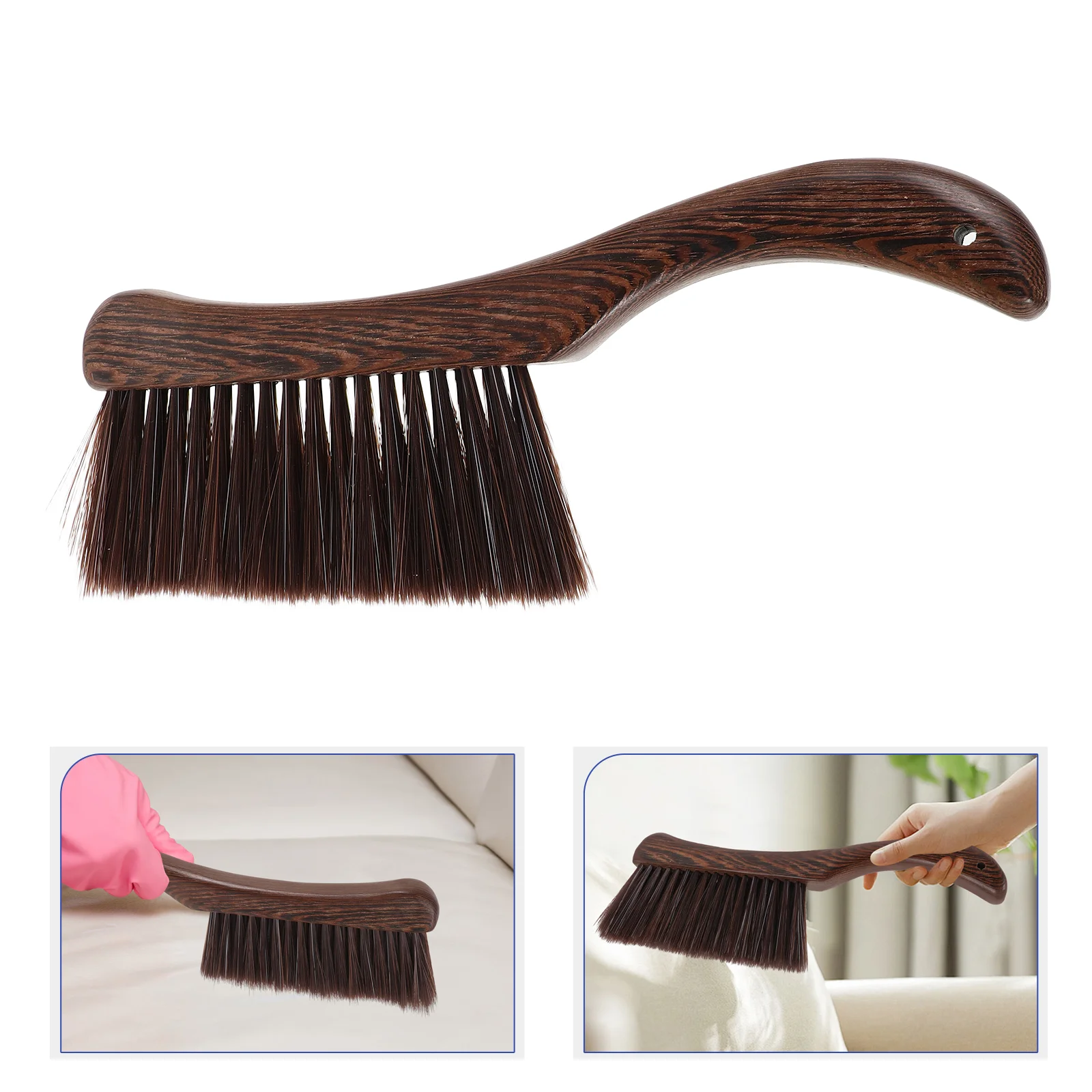 High-Efficiency Wooden Bed Brush Comfortable Grip Ideal For Cleaning Bed Frames And Mattresses For Home Furniture Bird Perch Bru