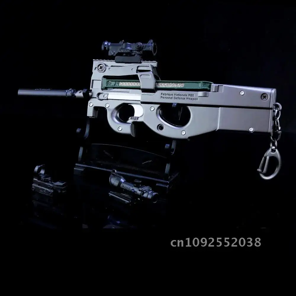 ToyTime 2023 New PUBG P90 Gift Gun PUBG Rifle High For Model Birthday Gun-lovers Keychain Mini Quality Christmas