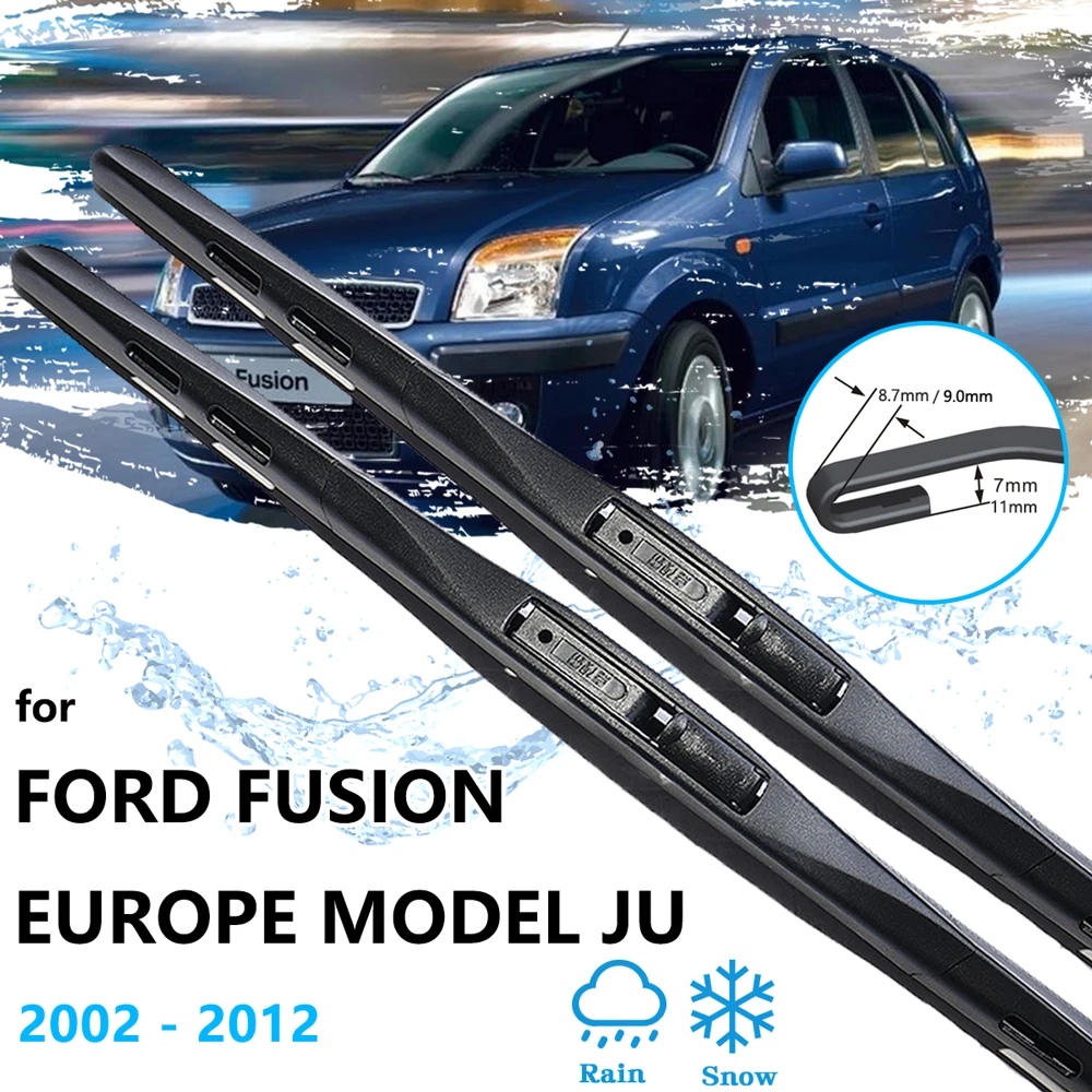 For Ford Fusion Europe Model JU 2002~2012 Front Wiper Blade Car Accessories Window Windshield Windscreen Washer LHD RHD U J Hook