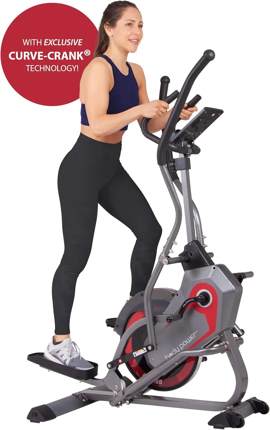 

Power 2 in 1 Elliptical Stepper Machine for Home Fitness, PATENTED HIIT Training, Ergonomic, 1 Yr Warranty, Cardio, Resista