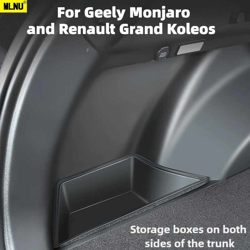 

Trunk Side Storage Boxes For Geely Monjaro and Renault Grand Koleos Accessories 2025/2024 ABS Material Lid Design 2021-2023