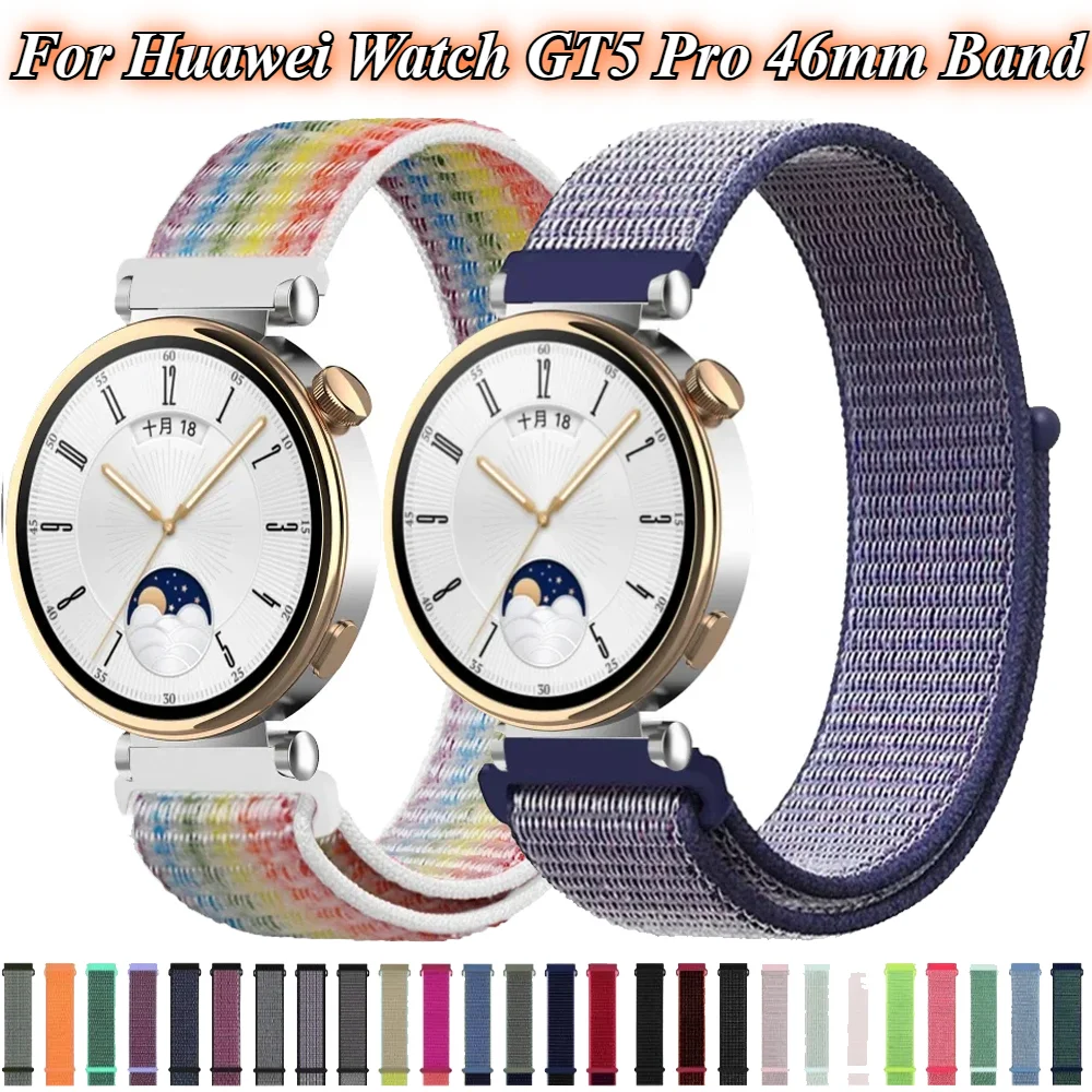 

18mm 22mm Nylon Strap for Huawei Watch GT5 Pro 46mm 42mm GT5/GT4 41mm Replaceable Bracelet for Huawei Watch 4 3pro/GT3 Watchband