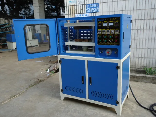 Piccola pressa per materiale polimerico in plastica siliconica di gomma per vulcanizzazione