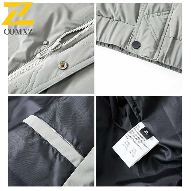 COMXZ Parker Coat Luxury Thick Warm Business Minimalist Commuting Winter Jacket Skiing Windproof Puffer Jacket Men's Clothing
