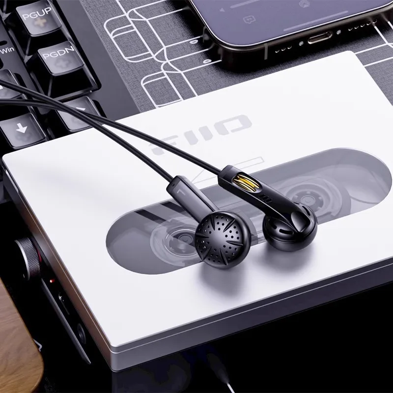 Fiio Jf11 Retro słuchawki z płaską główką w kształcie litery U rozszerzenie o niskiej częstotliwości niestandardowe słuchawki douszne do gier 14.2mm duża ruchoma cewka wtyczka 3.5mm