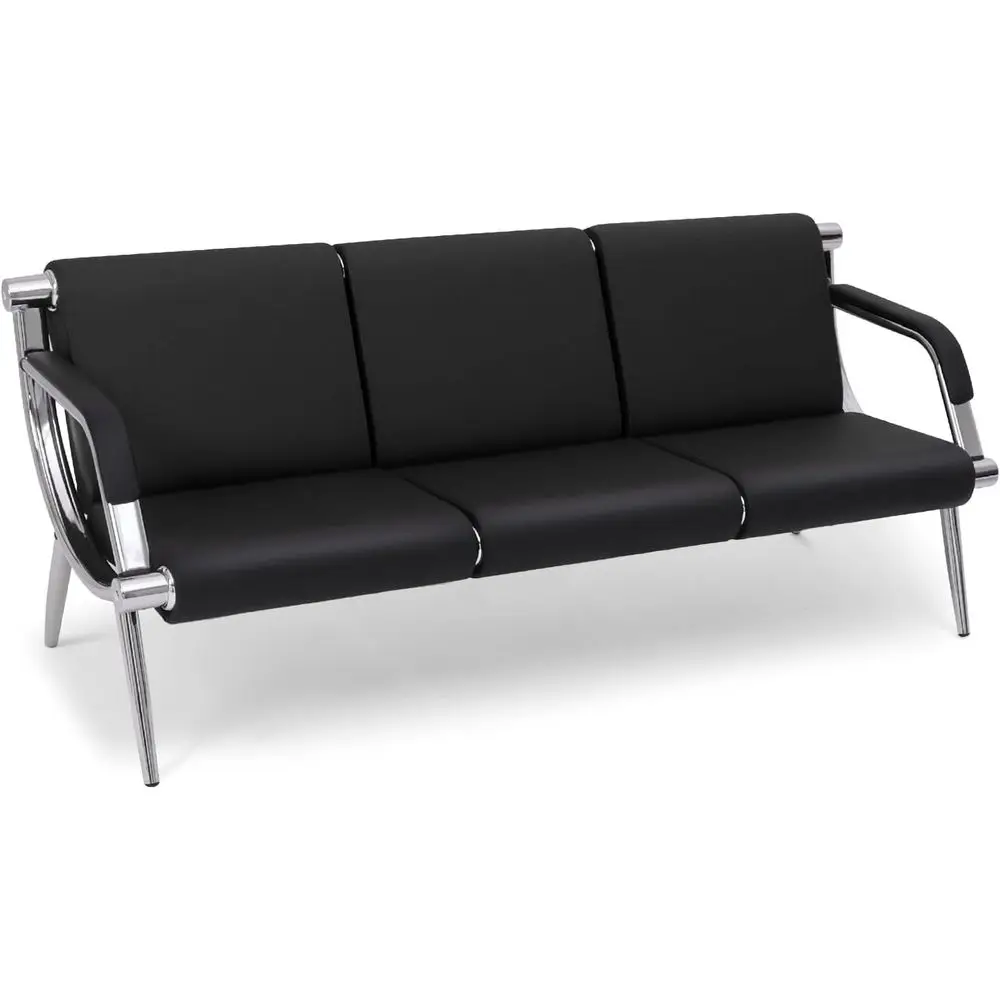 Waiting Room Bench with Armrest, Lobby Conerence Retion Bench, PU Leather Oice urniture,Oice Gt Seating or Clinic,Airport,Hospit