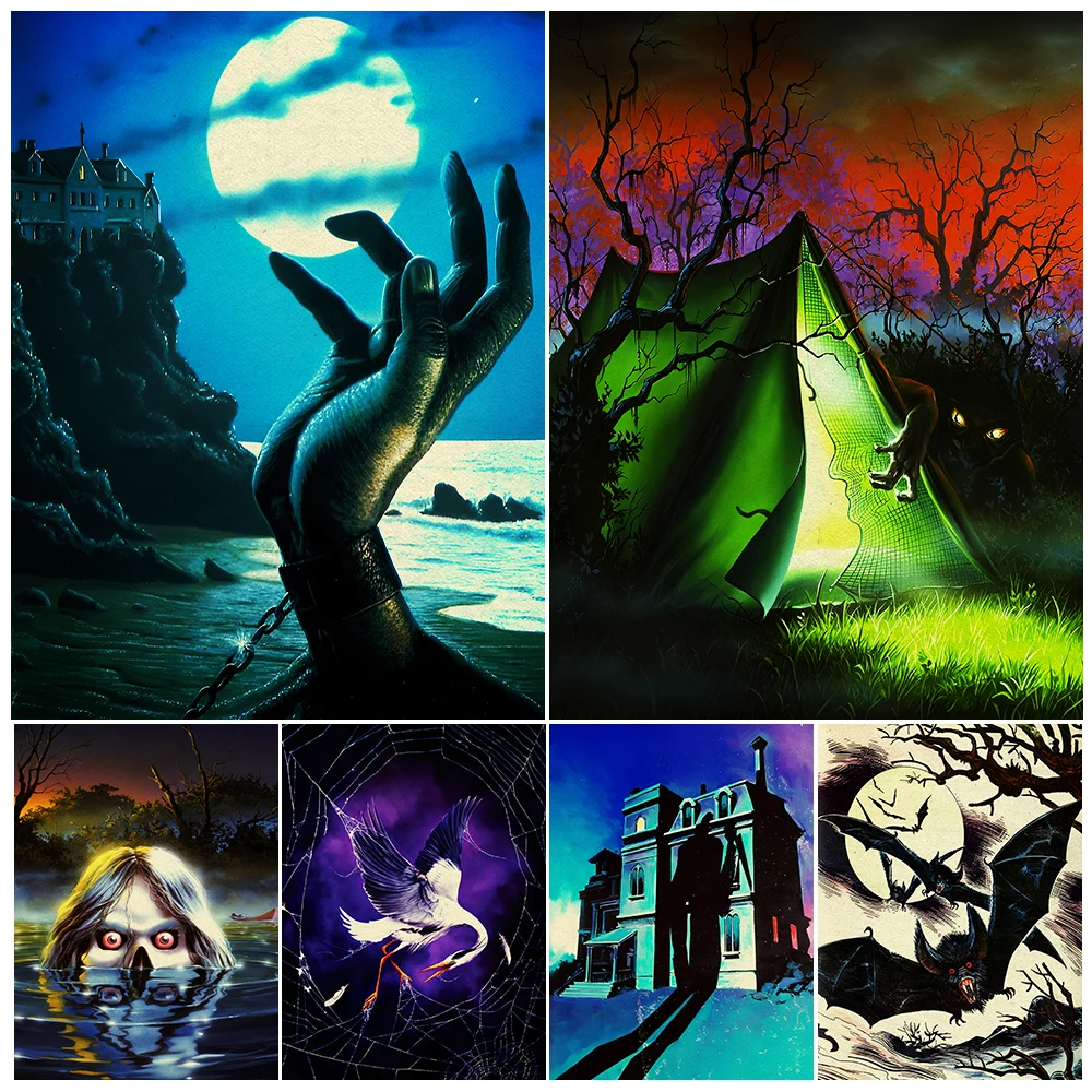 

The Curse Of Camp And Ghost House Murder Vintage Wall Art Canvas Painting Horror Story Art Poster Print Home Decoration Unframed