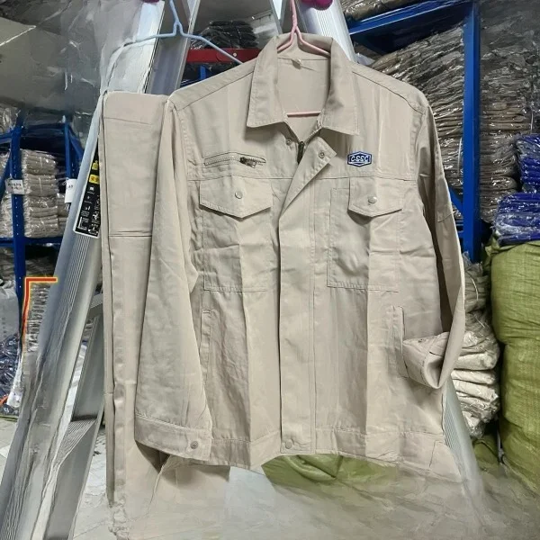 

Comfortable Thin Summer Shipbuilding Suit Set New Old Jiangnan Shipbuilding Blue Rice Grey All Process Cotton Blend Workwear