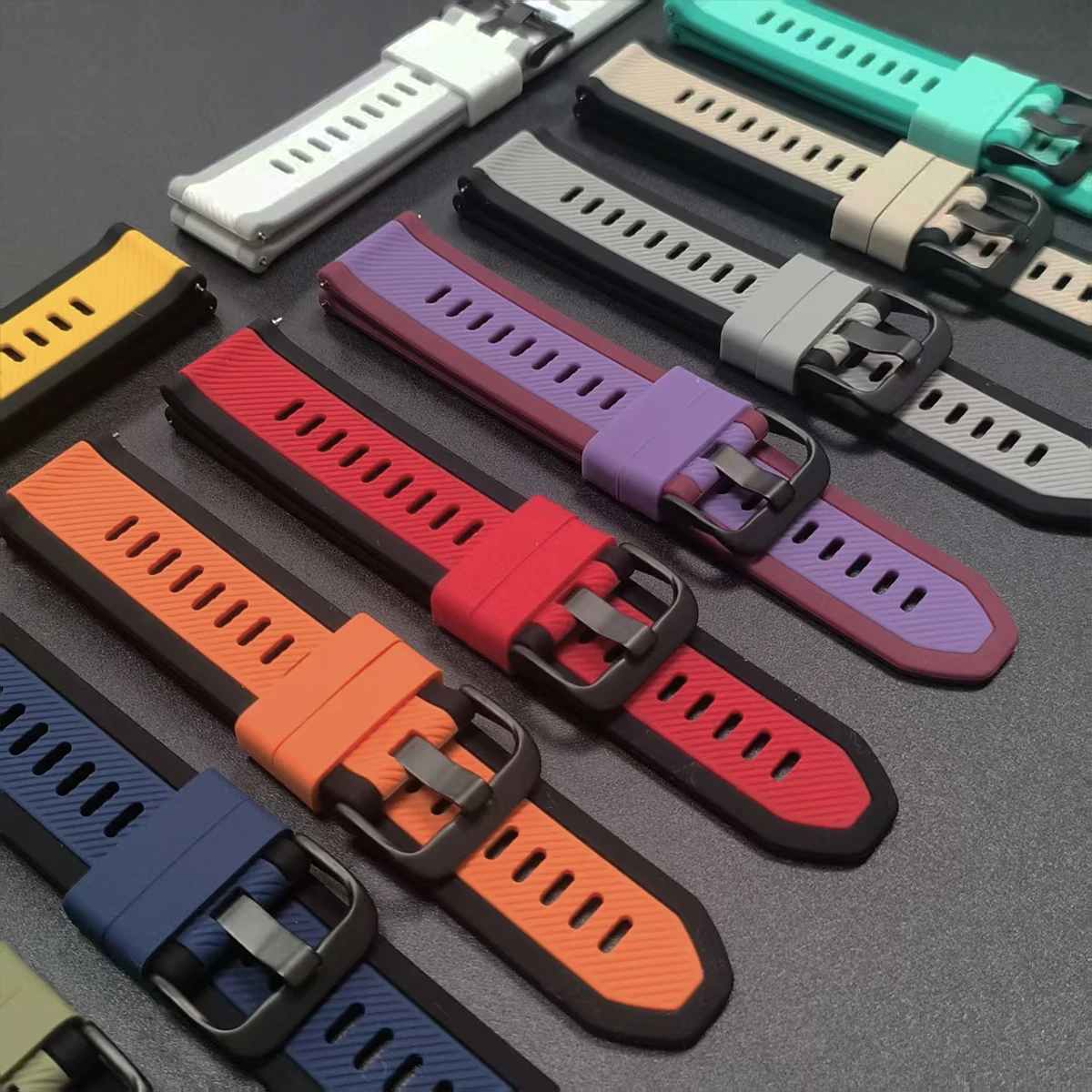 22 مللي متر حزام ساعة اليد ل الأحفوري GEN 6 5 5E 44 مللي متر/GEN 5 LTE 45 مللي متر الرياضة سيليكون الفرقة Gen 5 كارلايل/جوليانا كوريا سوار معصمه #2