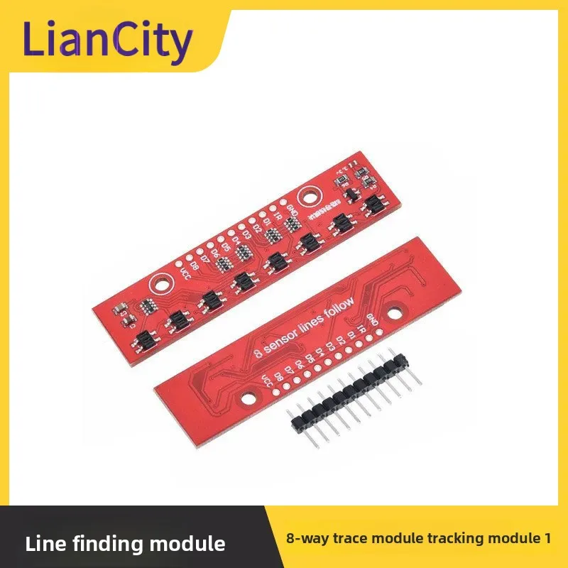 8 Way Line Follow Sensor Unit Contour Identify Module DIY Robot Vehicle Accessory