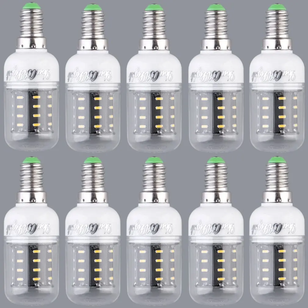 

ICOCO 10pcs Durable Warm White E14 LED 5W 4014 SMD Cover Corn Light Lamp Bulb