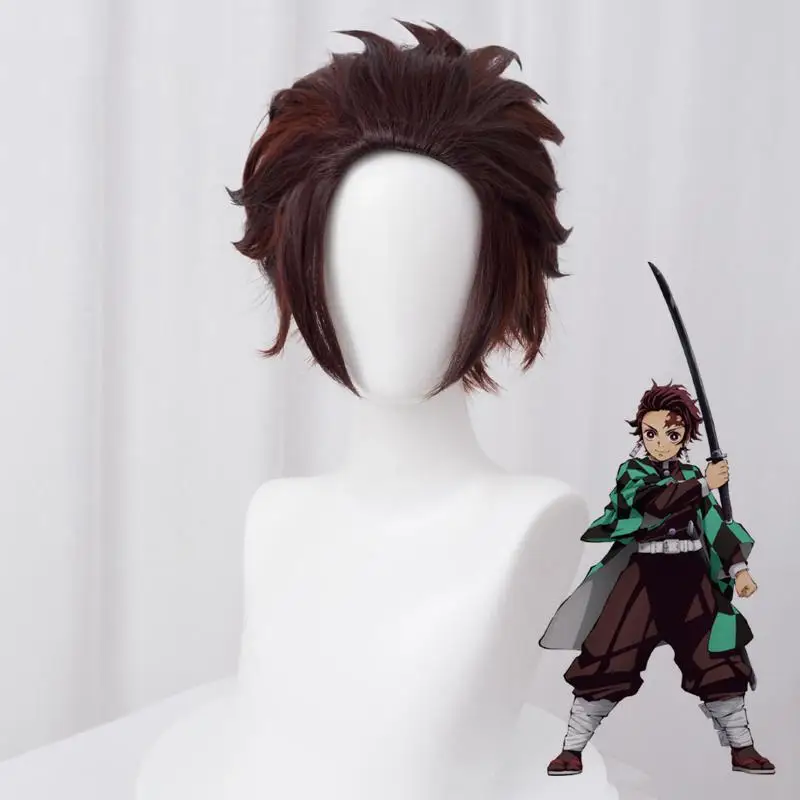 

cosplay wigs for Demon Slayer Kamado Tanjirou