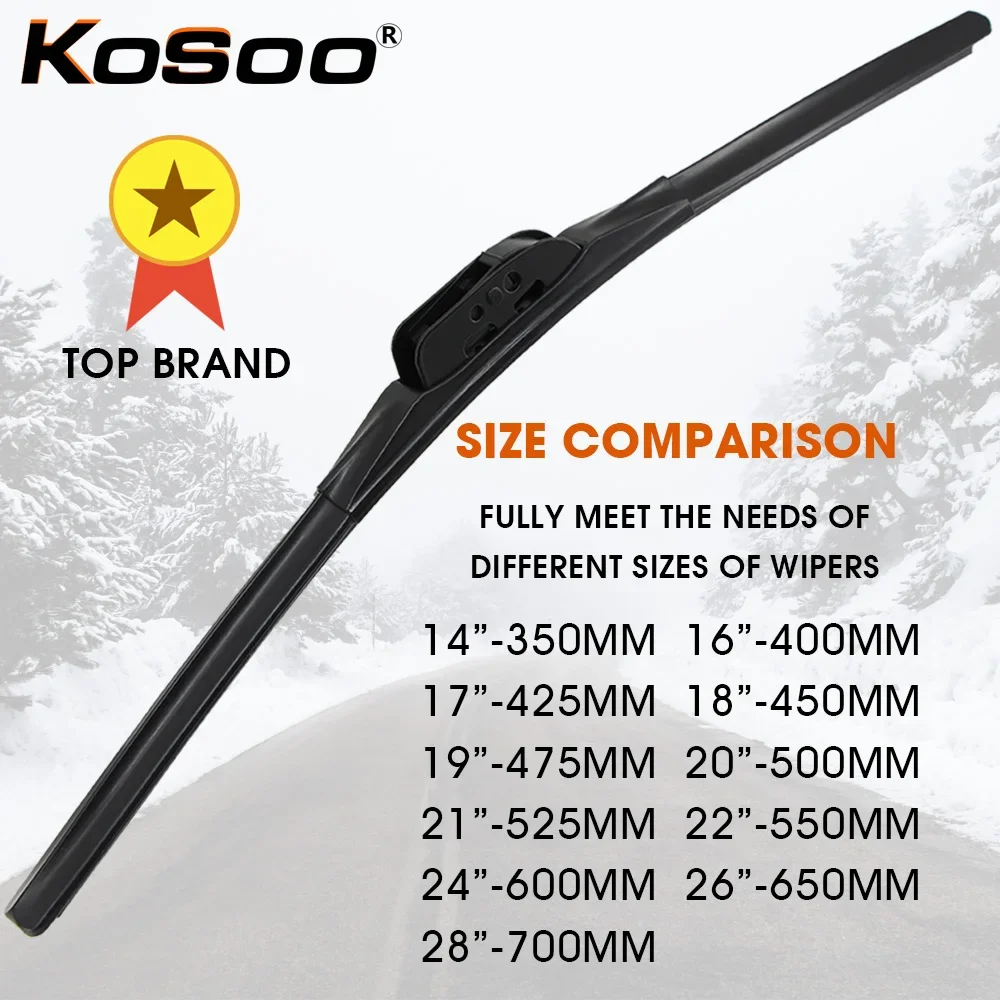 Winter Snow Car Wiper Blade U Hook Natural Rubber Windshield Windscreen Wiper 14\