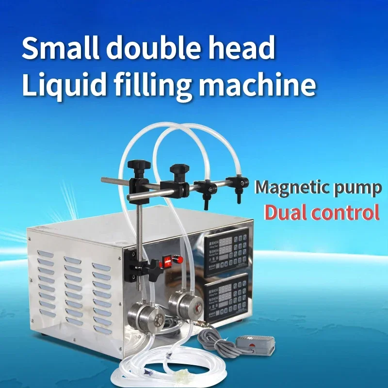 آلة تعبئة السوائل المكتبية الأوتوماتيكية بالكامل باستخدام الحاسب الآلي، رؤوس مفردة ومزدوجة، مضخة مغناطيسية، مشروب غازي، خل النبيذ، LY-138، 60 وات #3