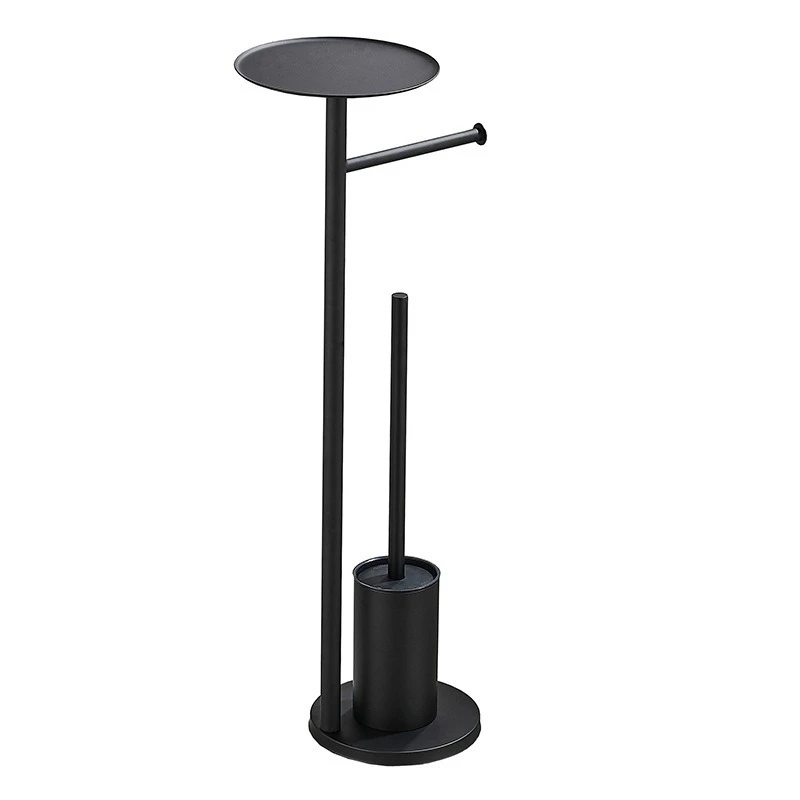 

Toilet tissue holder, floor toilet brush rack, stainless steel vertical multi-function