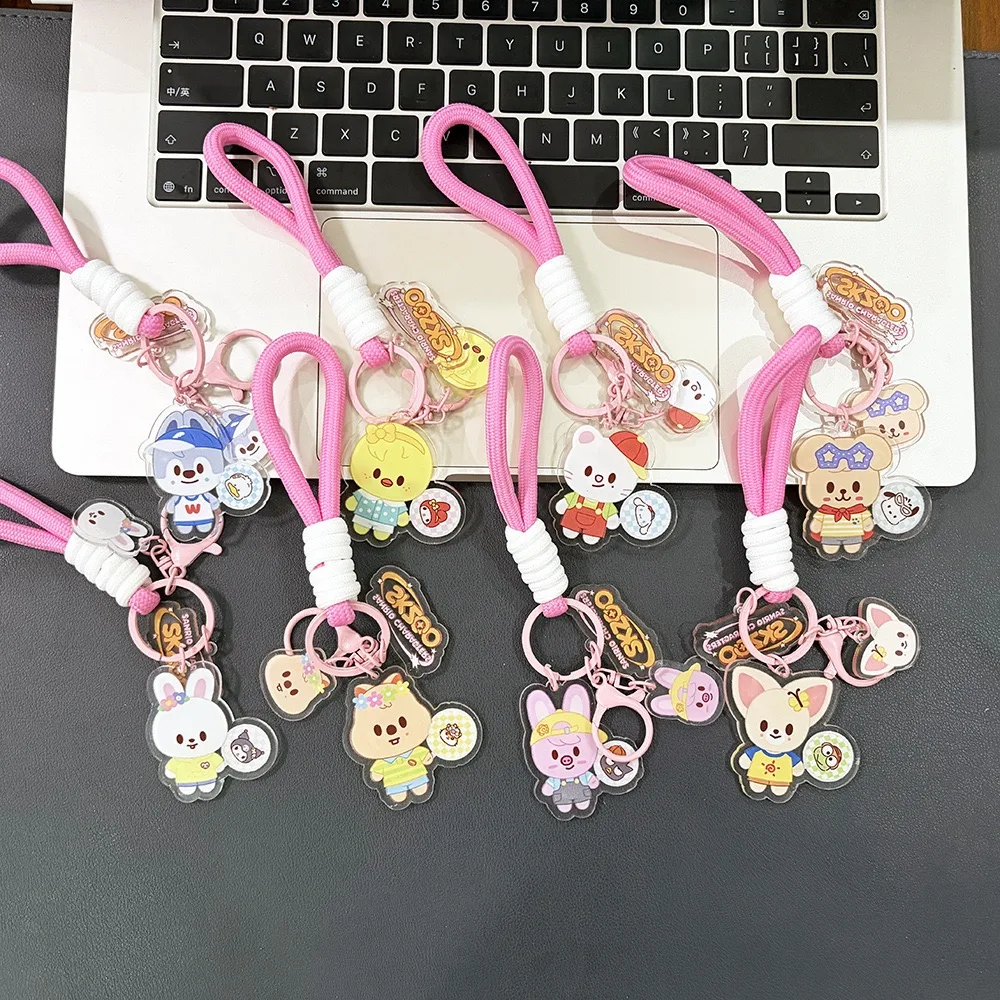 

Kpop Hot Boys Group Cartoon Image SKZOO 2026 New Pendant Hyunjin Felix LeeKnow BangChan High Quality Keychain Bag Pendant