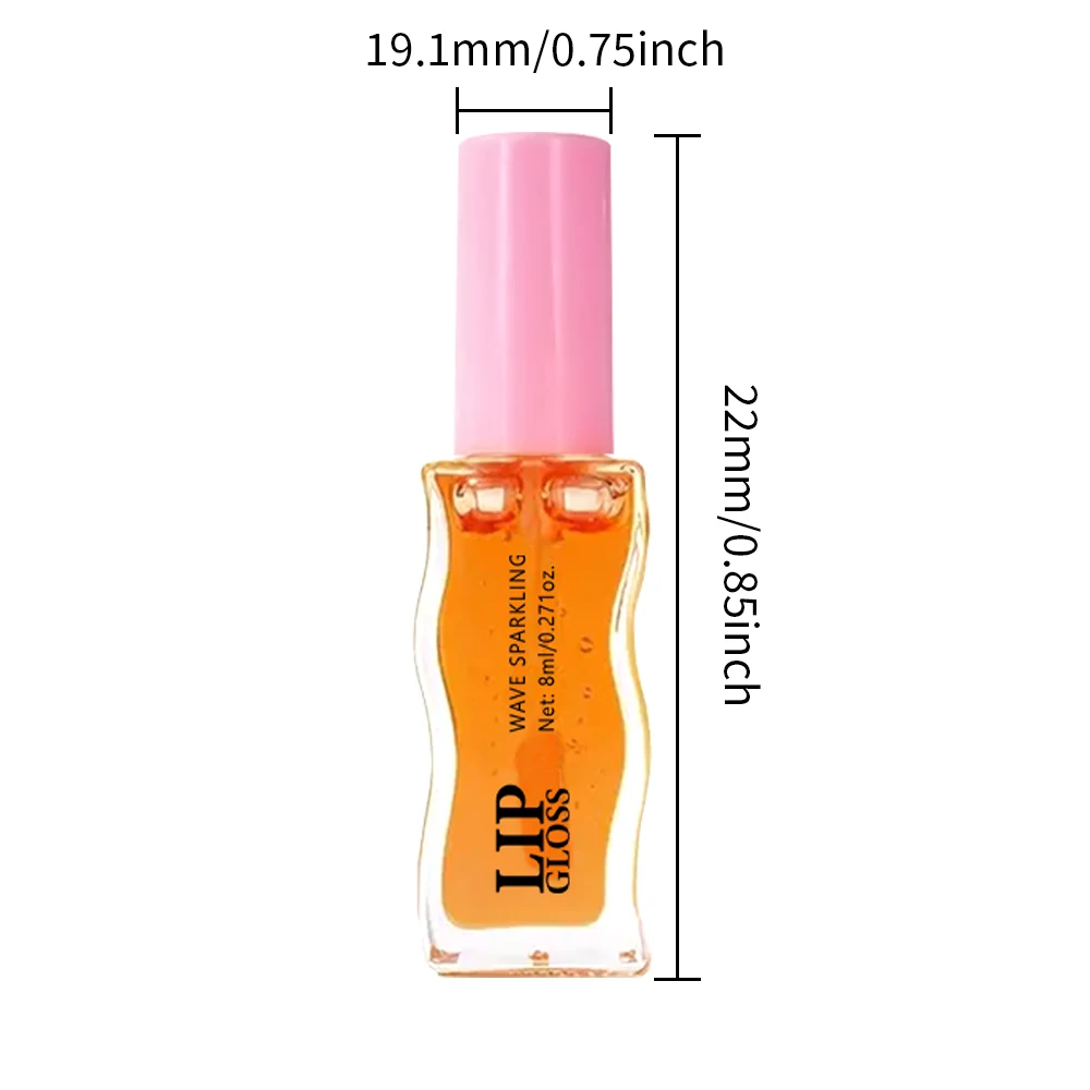 Wellige Spiegel-Lippenglasur für Weihnachten und Halloween – glänzender feuchtigkeitsspendender Lipgloss, aufpolsternd, langlebig, wasserfest, Unisex-Make-up