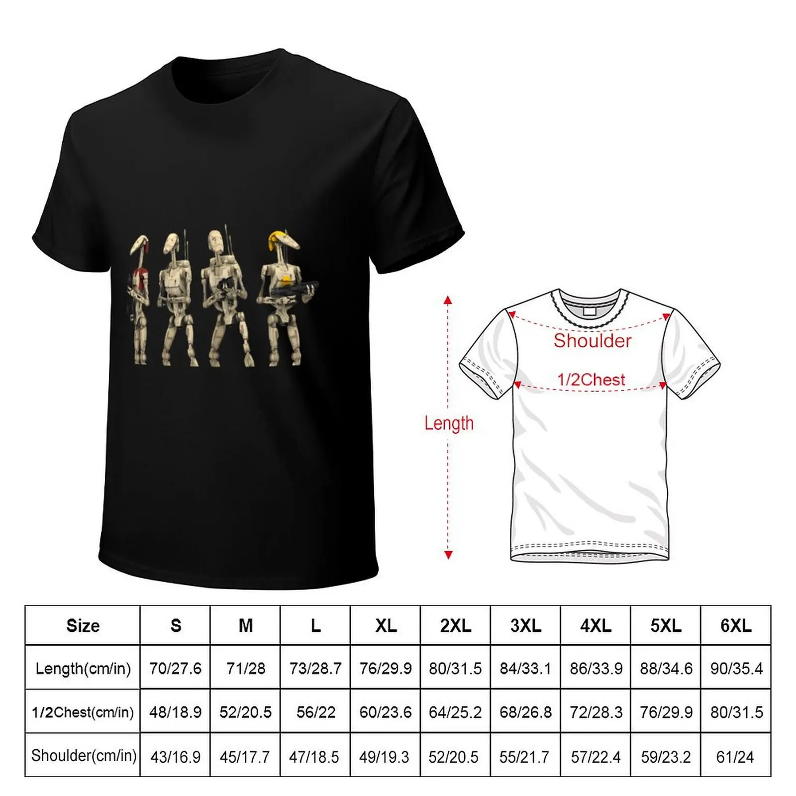B1 Battle Droids \t T-Shirt Summer Casual Loose T-Shirt