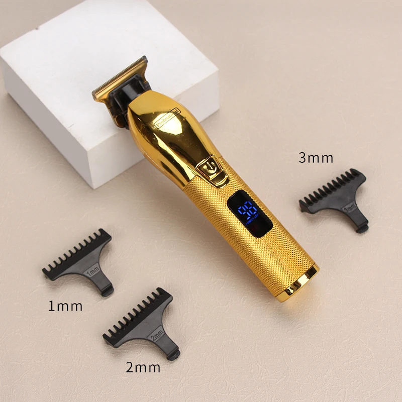 남성용 USB 헤어 클리퍼, 전문 무선 전기 헤어 트리머, 이발 면도기, 수염 트리머, 0mm, T9