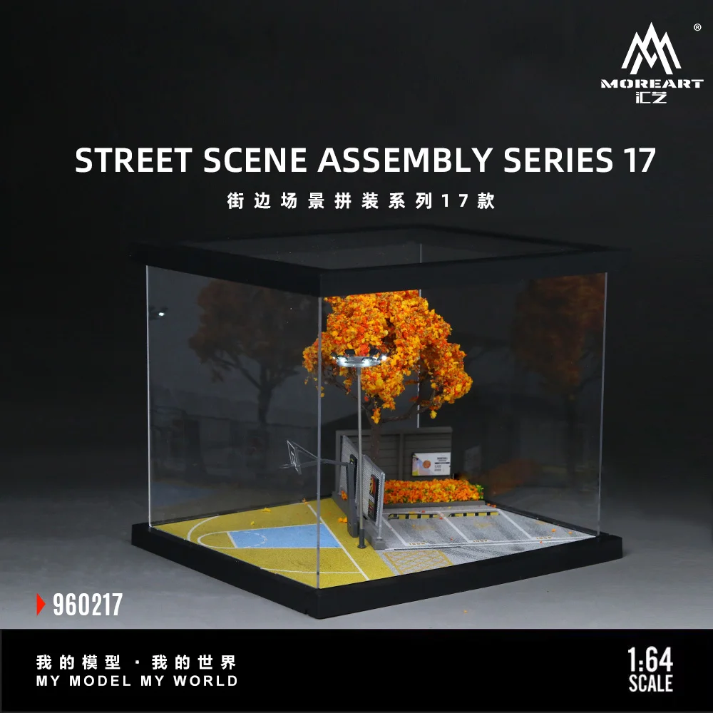 

*Pre-order*More Art 1:64 the Street Scene Model 17 ,Lighting Parking Lot Diorama For Display&Collection&Gift