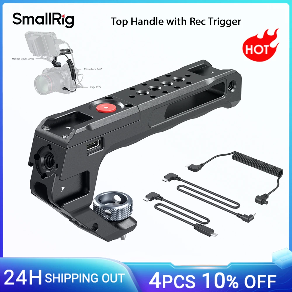 

Верхняя ручка SmallRig с триггером Rec для Sony A7R V/A7R IV/A7R III/A7IV/A7 III/A7S III/FX3/FX30 для Canon для FUJIFILM X-T5 4927