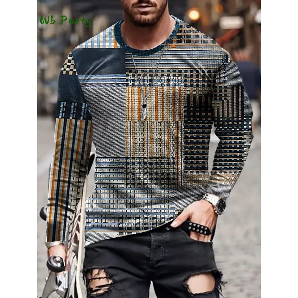 

Vintage Men's Long Sleeved Clothing Fall Outdoor Men's Tops Fashion Versatile Men Short Sleeved Tee Casual O-Neck Men's T-Shirt