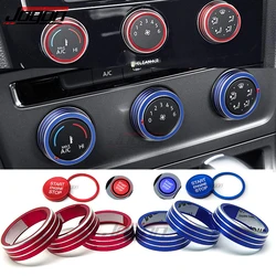 For Volkswagen VW Golf MK7 MK7.5 Golf 7 Accessories Aluminum Alloy Conditioning Knob Cover AC Control Switch Ring Cover Trim