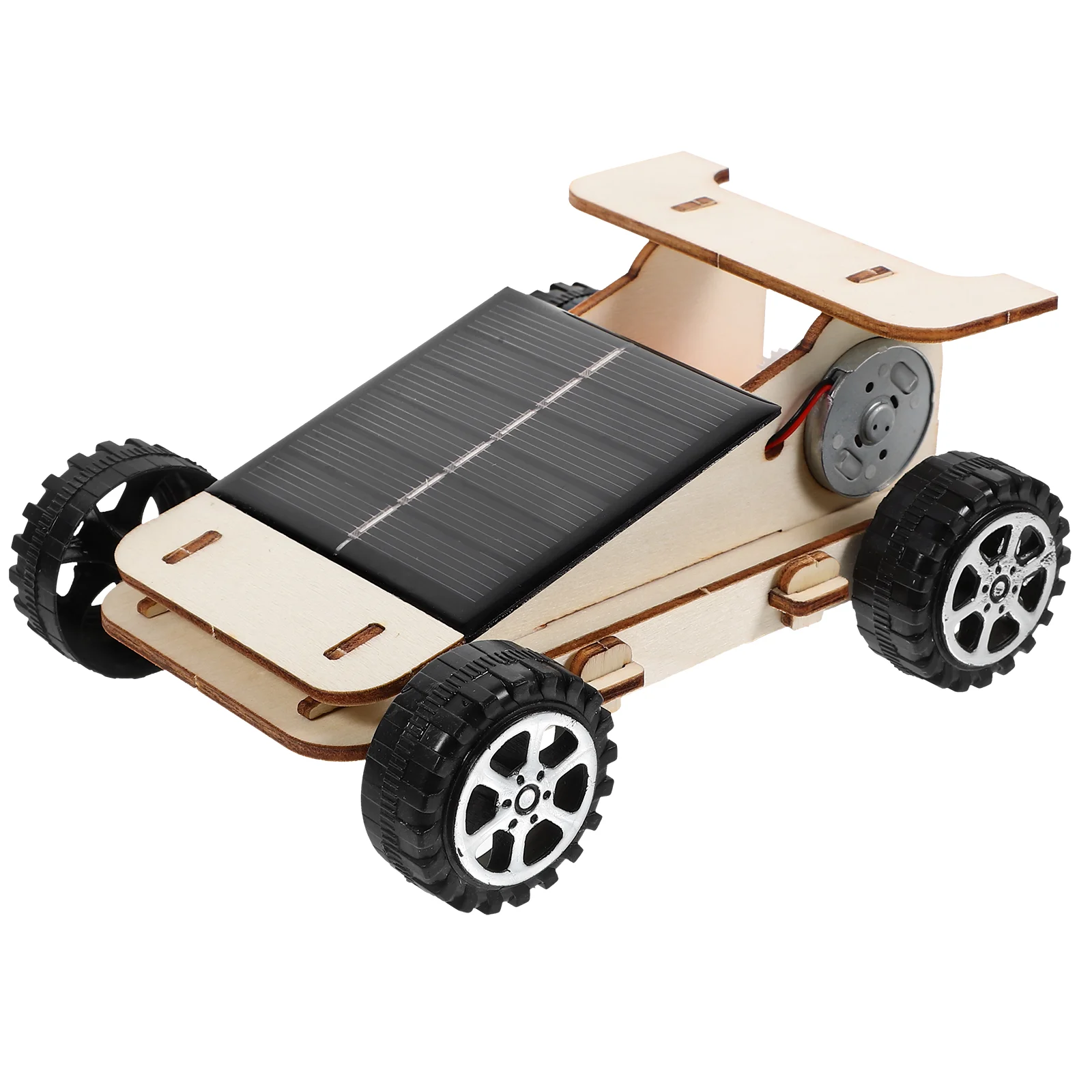 

Electric Building Kit Rc Solar Car 3d Puzzle Solar-powered Model Science Experiment Project Wood Prop