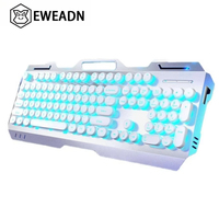 EWEADN 3 Piece Set Keyboard and Mouse Set Gaming Esports Wired Silent Computer Mechanical Touch Headphones Keyboards and Mouse