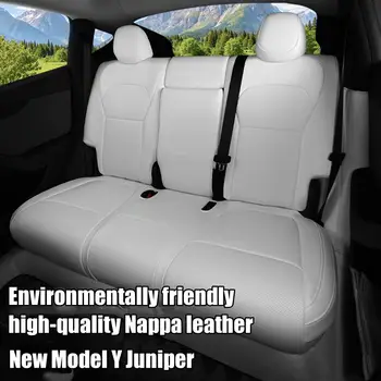 כיסוי מושב לרכב לטסלה דגם 3 Y בהתאמה אישית אביזרים לטסלה 360 מעלות מכוסה מלא אמצעי עור מחורר אמיתי 10 best sales כיסוי מושב טסלה - №4