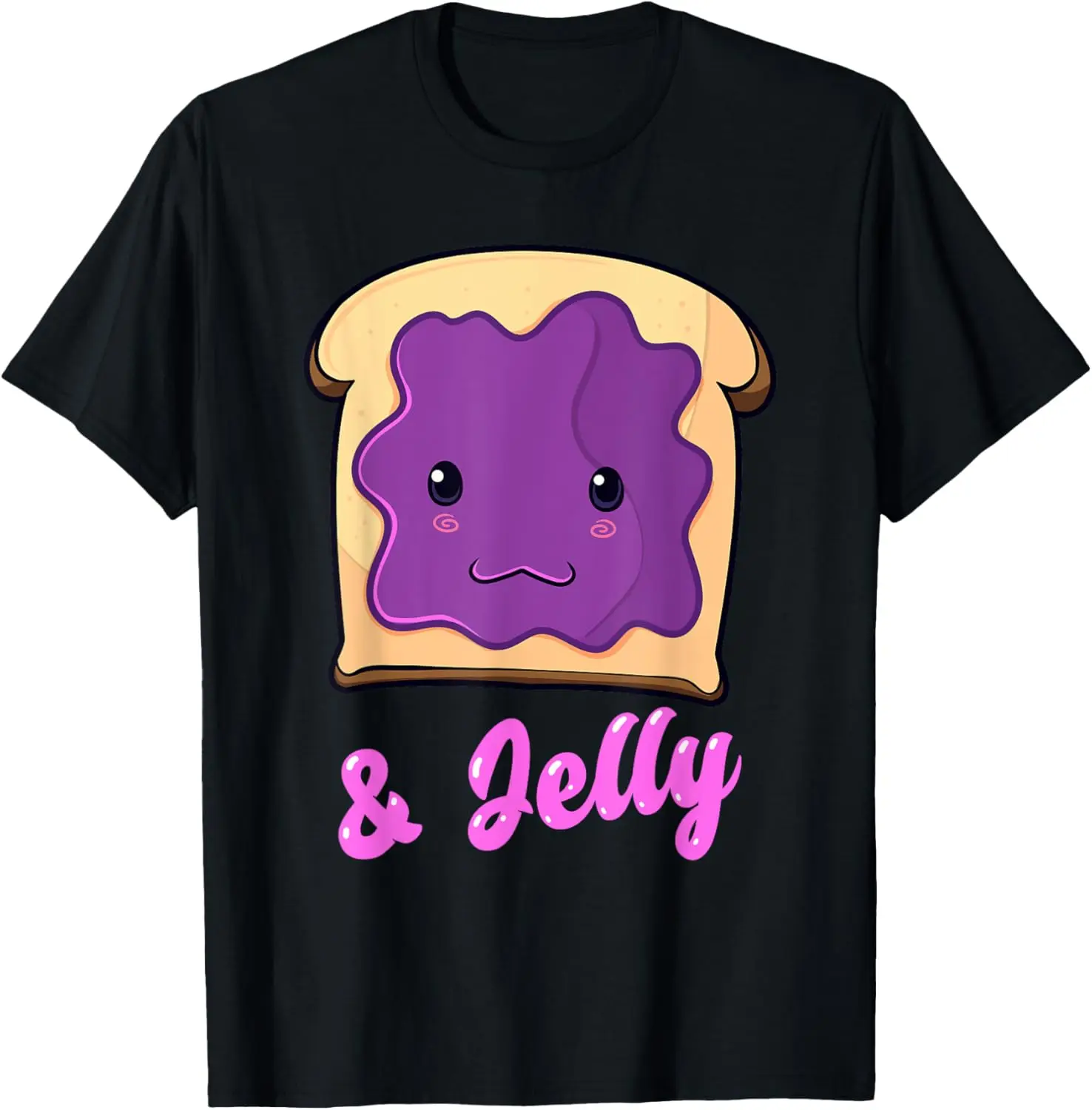 Camiseta Kawaii PB&J Peanut Butter & Jelly a juego con mermelada de arándanos