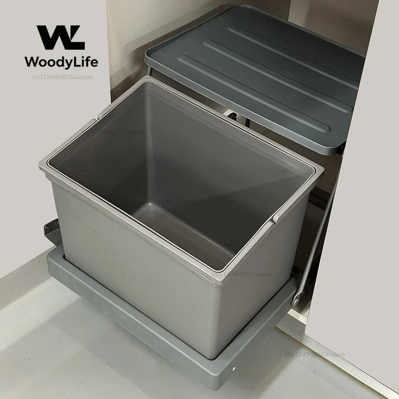 Large Capacity Trash Can Kitchen Recycle Trash Bin Food Waste Garbage Bin Sorting Cleaning Dustbin with Lid Home Accessories