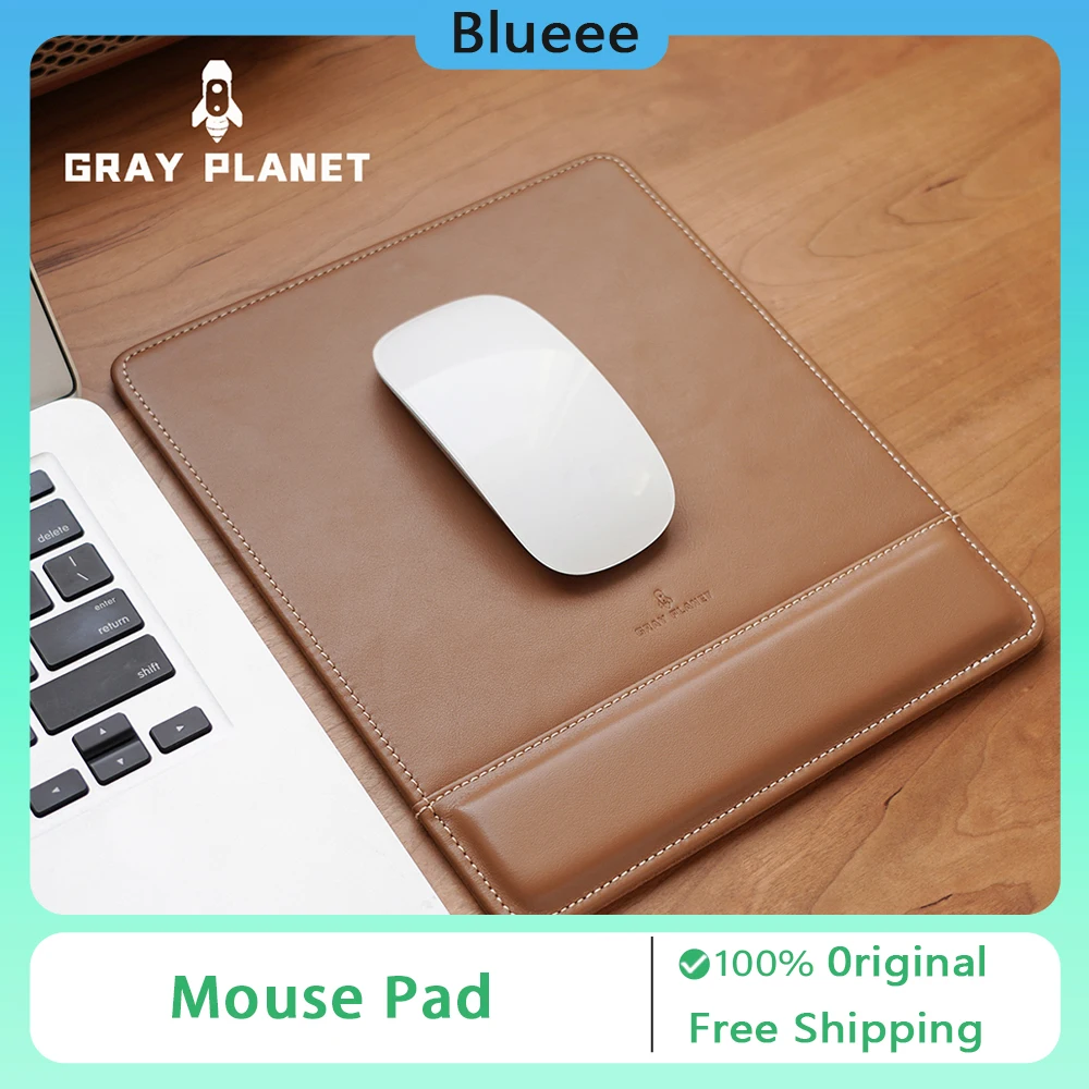 

Gray Planet Leather Mouse Pad With Palm Rest Wrist Rest Mouse Pad Ergonomic PC Gamer Accessories Custom 240x200mm 260x225mm