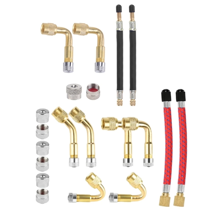 Flexible Valves Stem Extenders Coppers Bend Tire Valves Adaptors Easy Installation