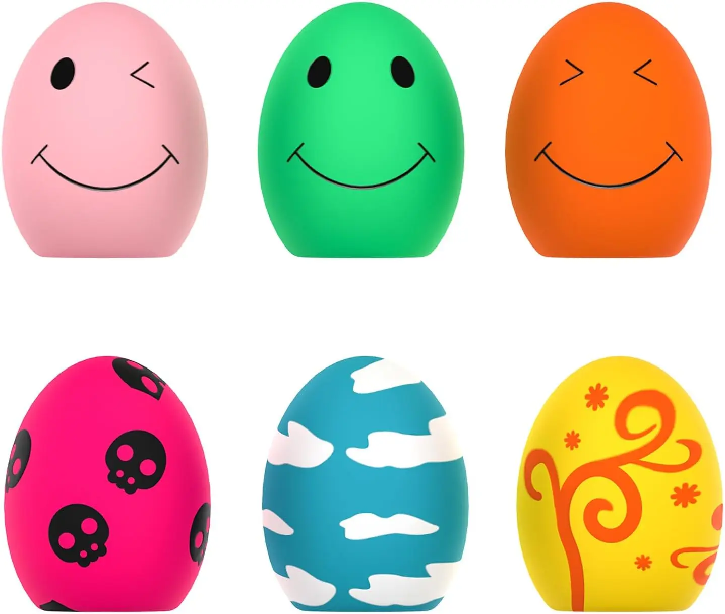 

Squeaky Dog Toys 6 Pack, Soft Bouncing Egg Balls with Squeaker for Puppies Small Breed Interactive Play