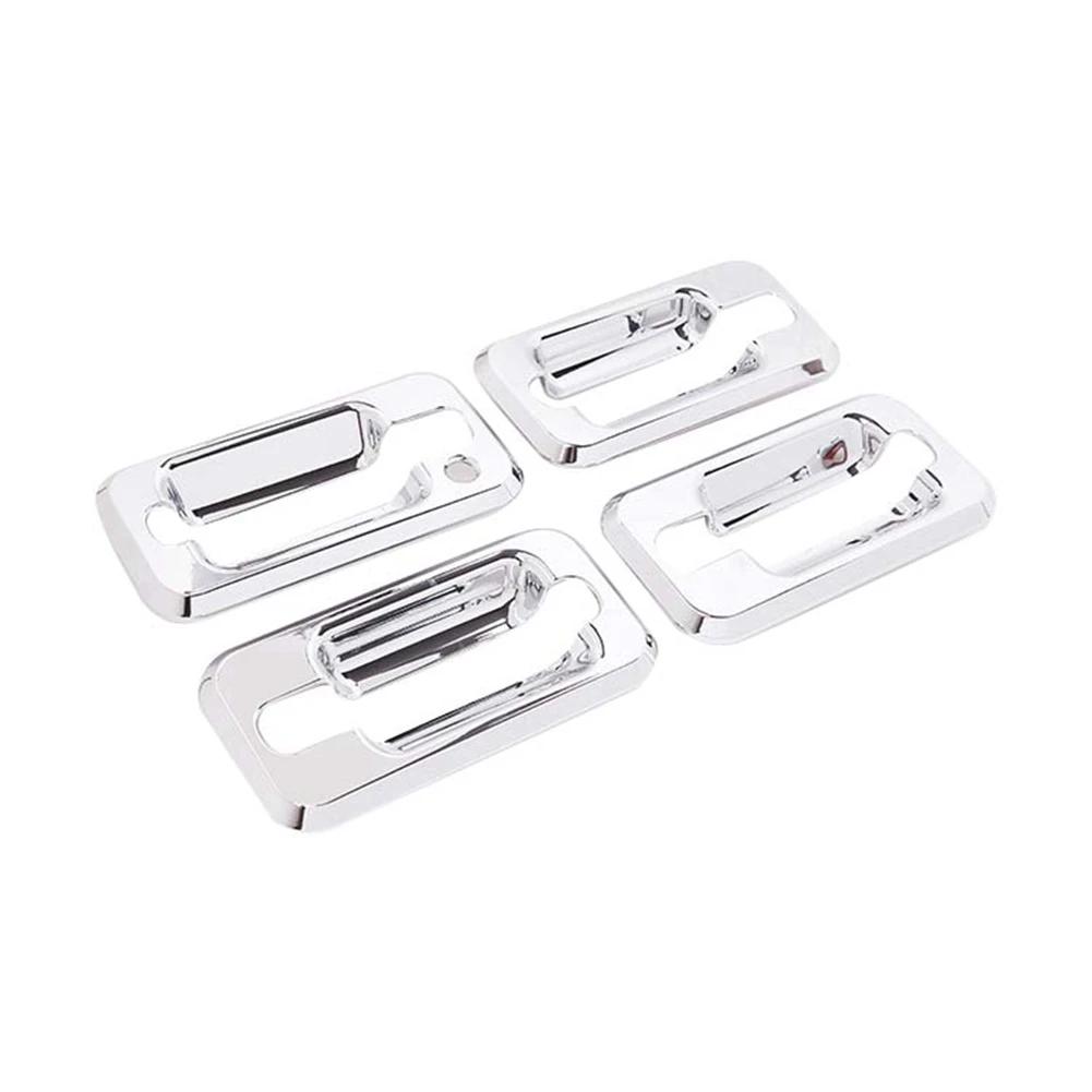 

Outer Door Handle Bowl Cover Trim Sticker for Hummer H2 2003-2009 Car Accessories ABS Silver 4