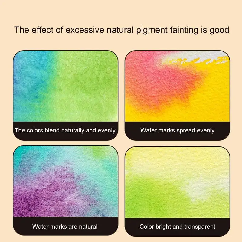 Travel Paint Palette Kit Wooden Palette Travel Set Wooden Travel Paint Palette Small Portable Watercolor Paint Set For Outdoors