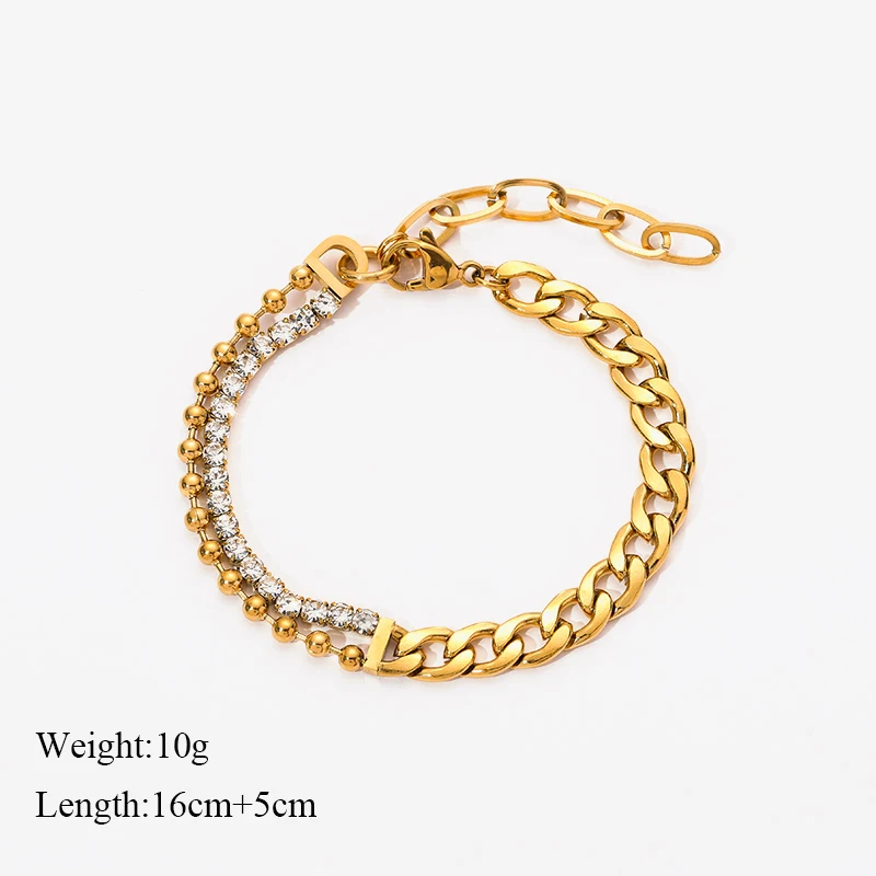 EILIECK 316L Edelstahl Einfache Zirkonia-Kettenarmbänder für Damen Wasserdicht Luxuriöser Glitzer Stilvoller Charm-Schmuck Geschenke – Detail 26