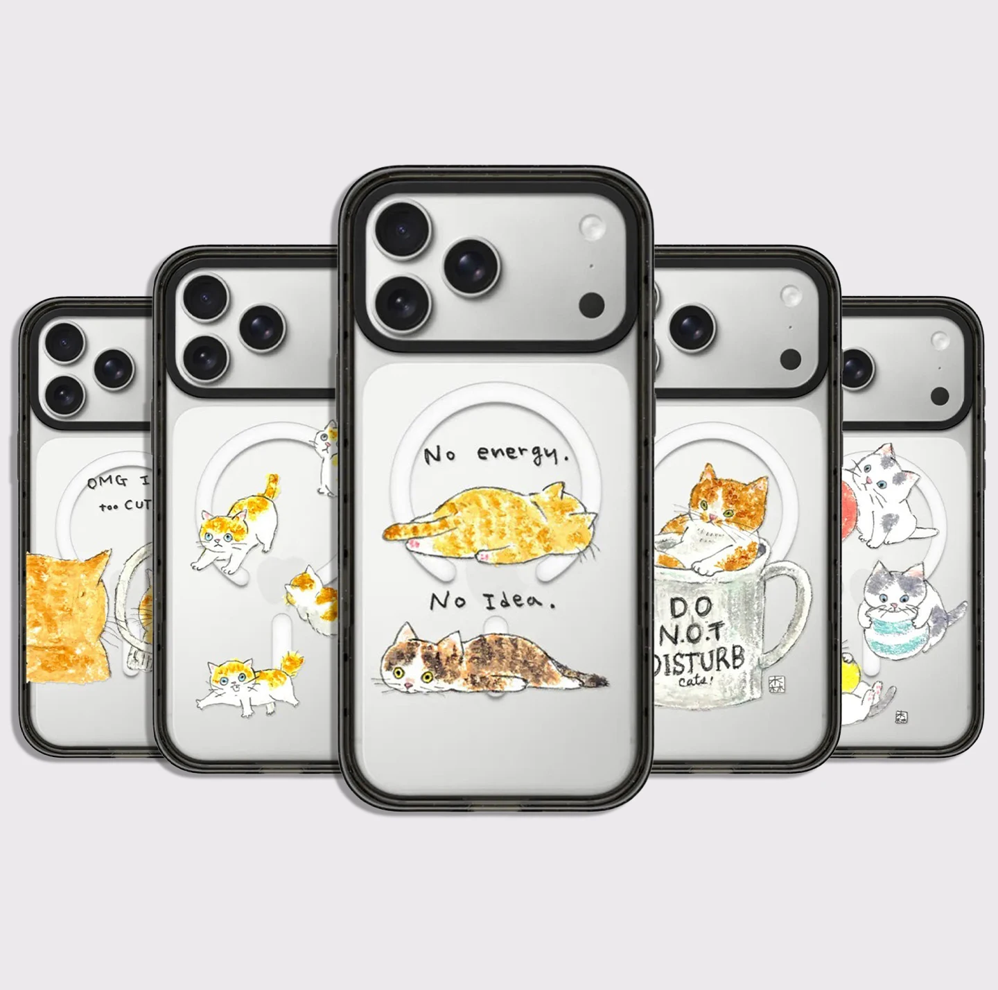 No Energy No Idea Impact Black Border Magnetic Cover for IPhone 12 13 14 15 16 17 Pro Max Case for IPhone 17 Air